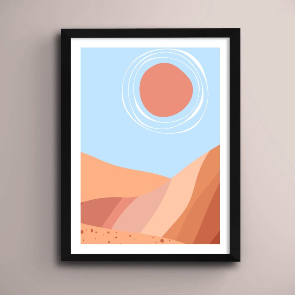 2/$35 Modern Minimalist Boho Lanscape Wall Art Print Home Decor [No Frame]